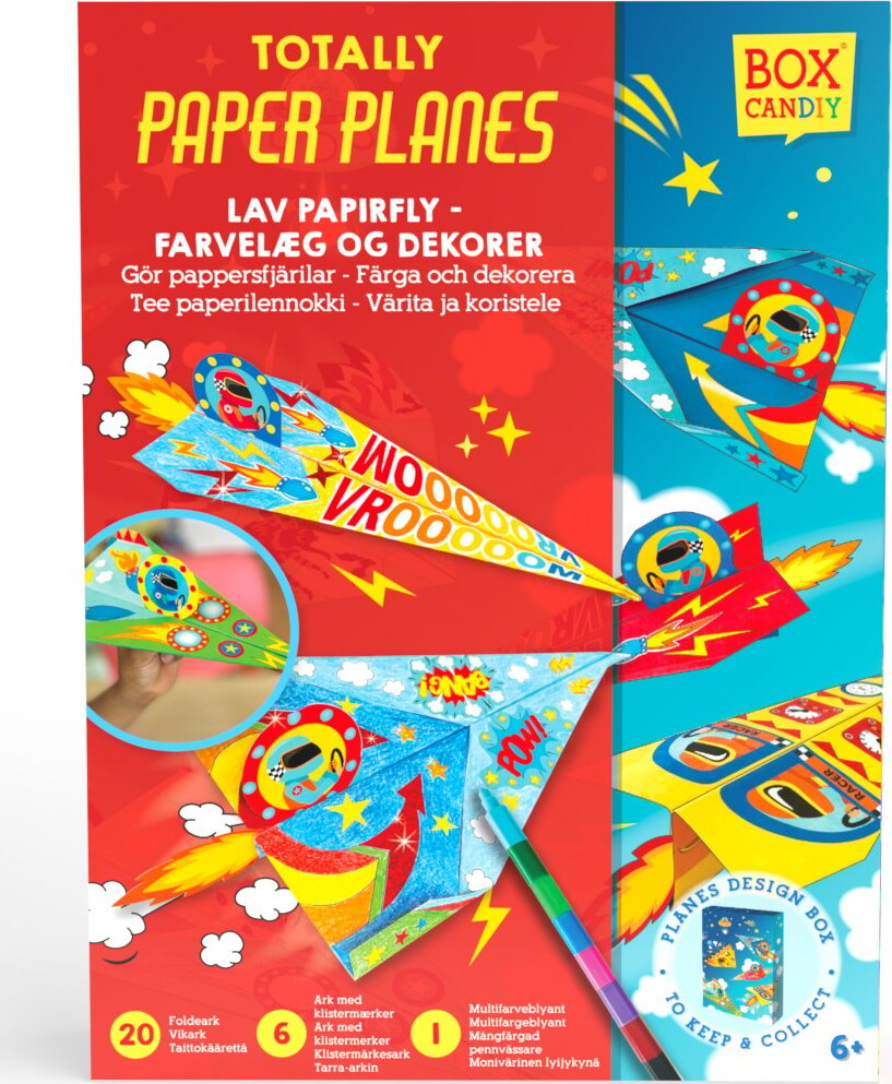 Box Candiy - 20 Paper Planes To Colour-in & Decorate - (bc-1958)