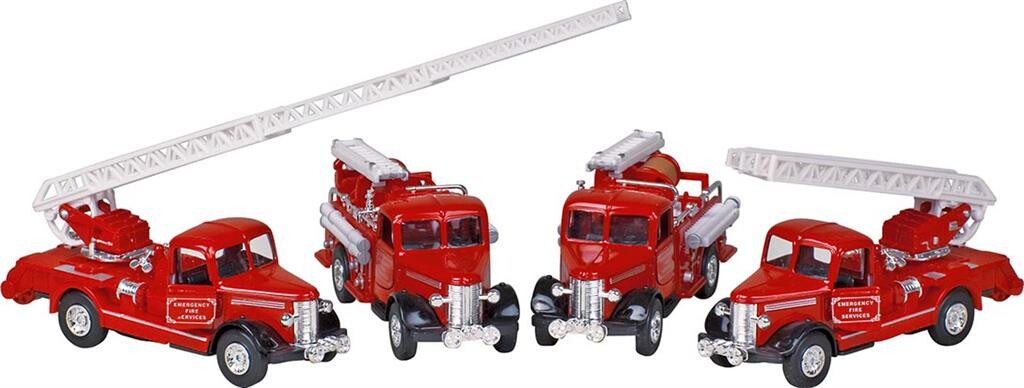 Goki - Legetøjs Brandbil - Klassisk Model - Assorteret