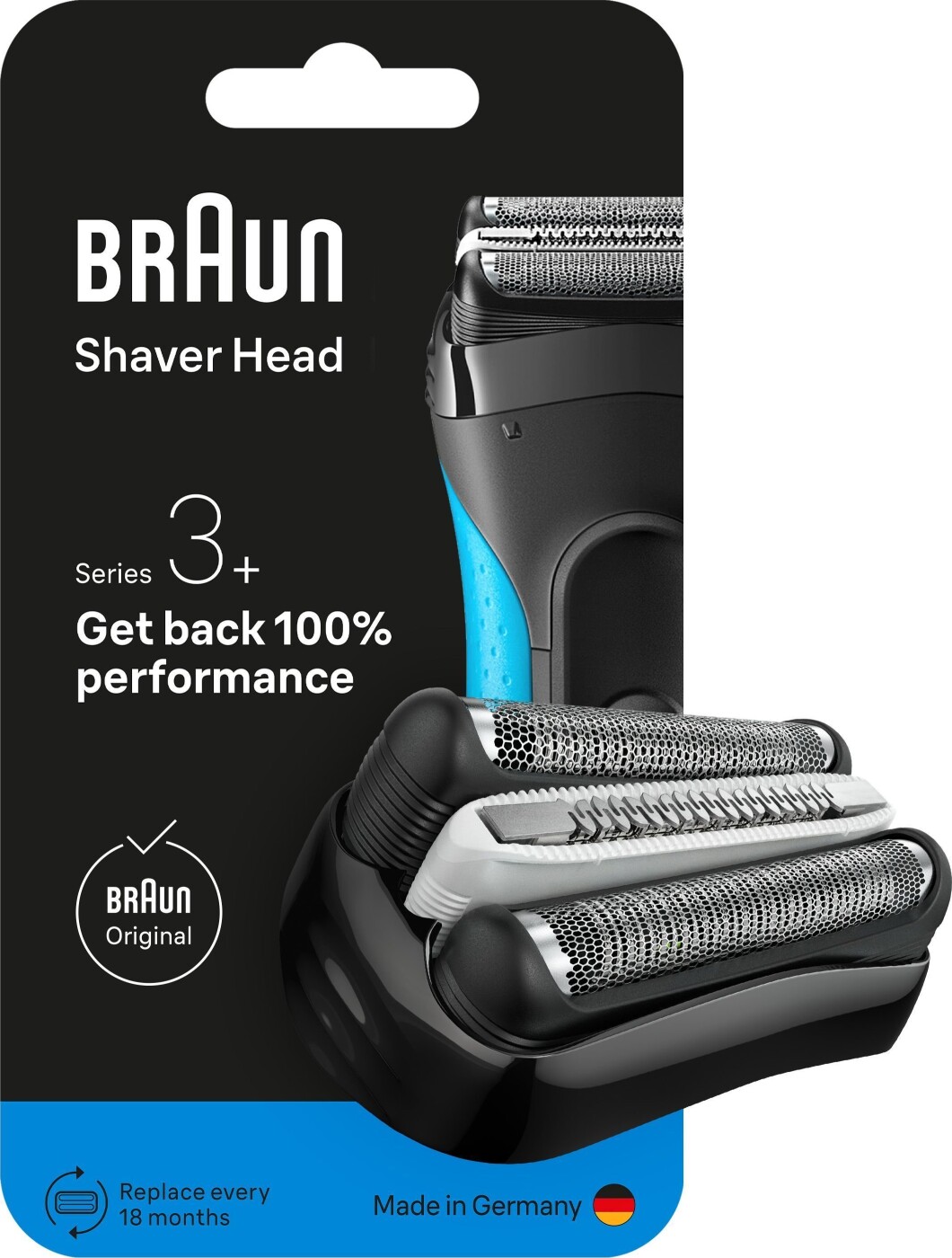 Braun - Series 3+ Elektrisk Barbermaskine Originalt Reservehoved, 32b - Black