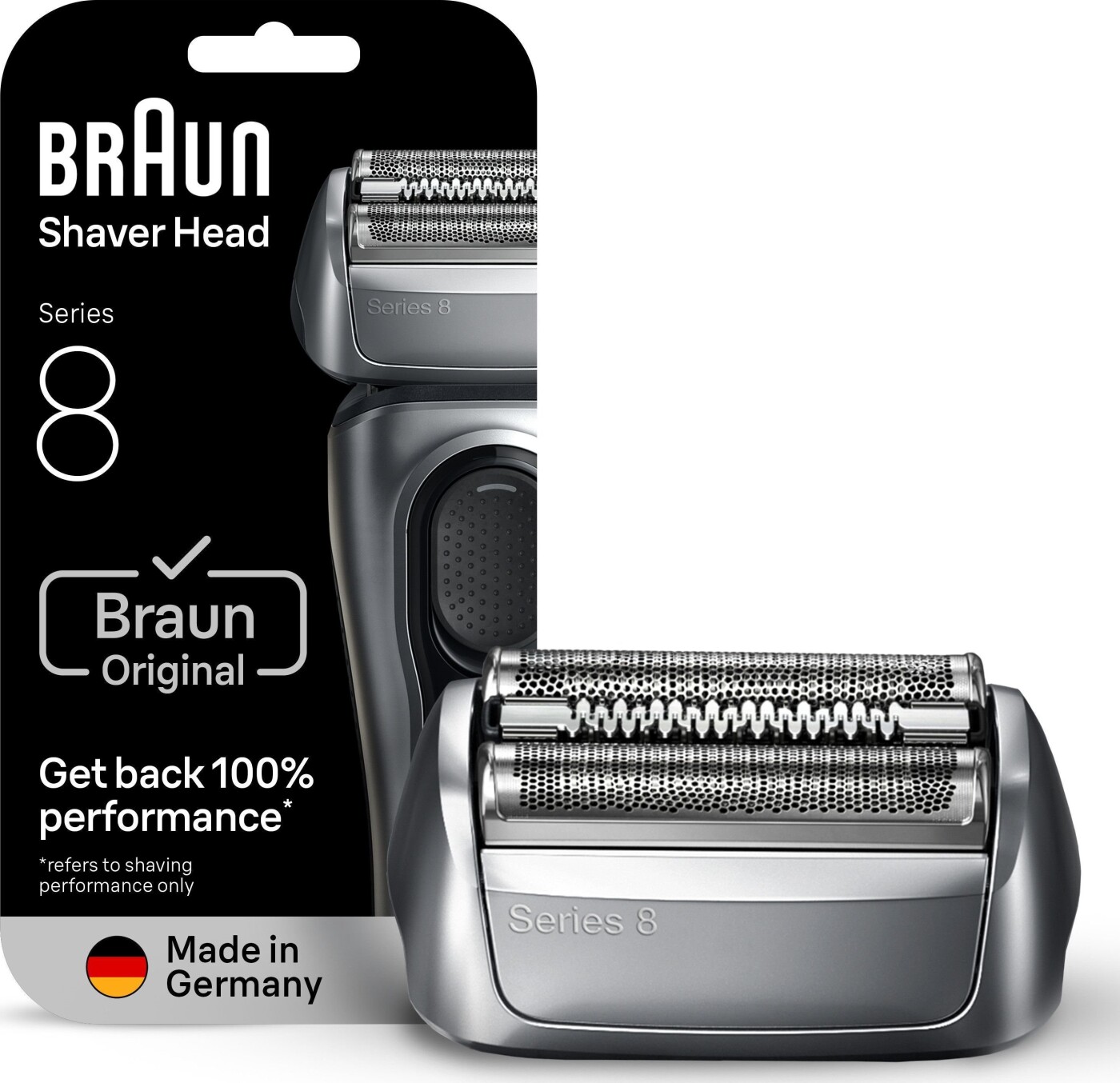 Braun - Series 8 Elektrisk Barbermaskine - Originalt Reservehoved, 83m - Silver