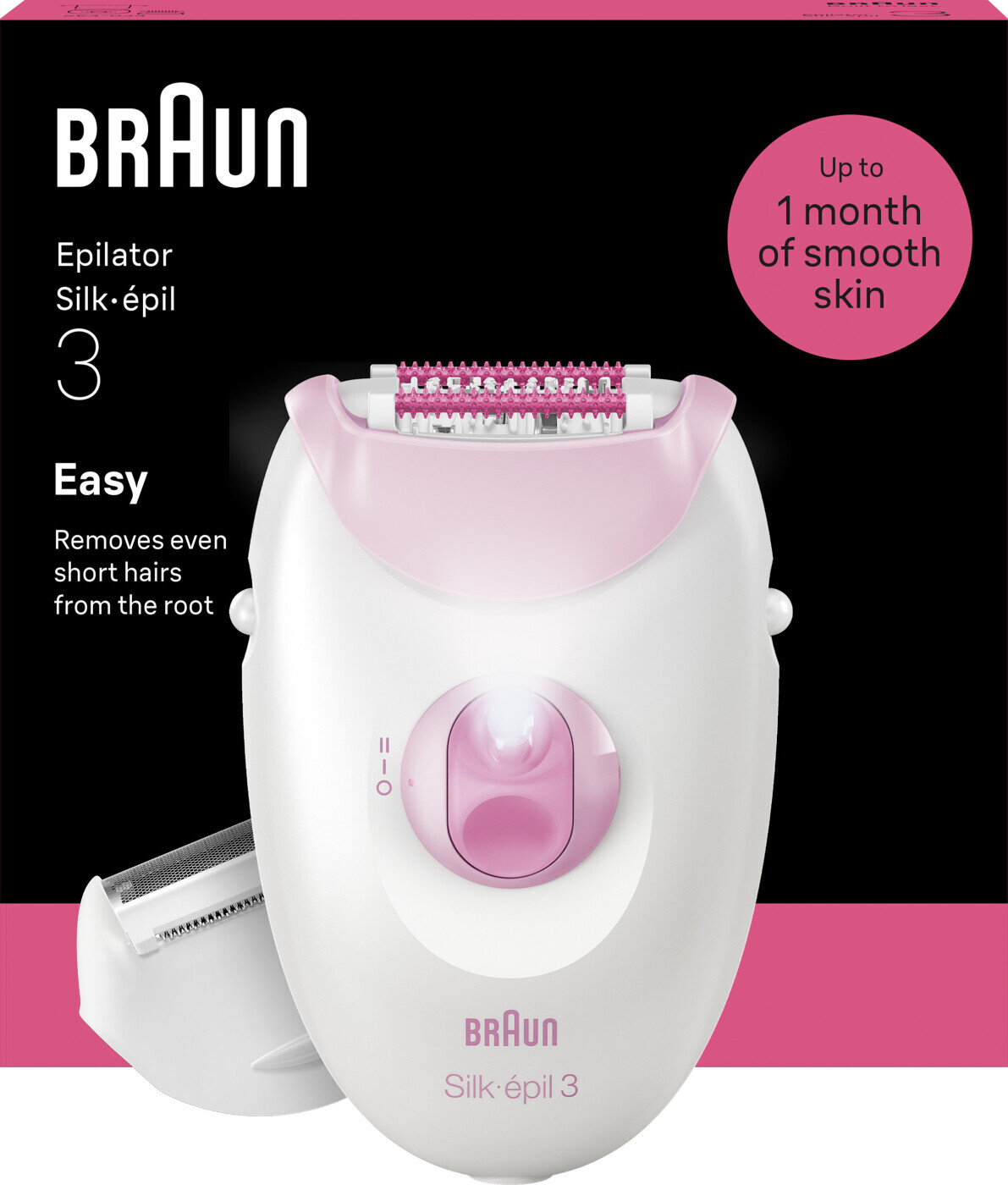Braun - Silk·épil 3 Epilator Med Ledning - Pink - Epilator test - Dinskønhed.dk