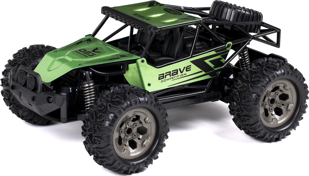 Brave R/c 1:12, 2,4ghz, 7,4v 500mah Li-ion, Green - Tec-toy