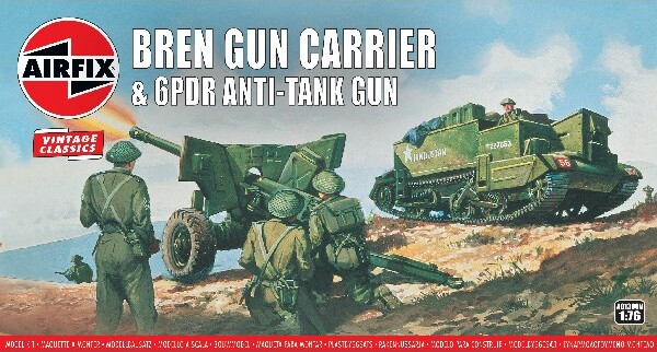 Billede af Airfix - Bren Gun Carrier + Gdpr Anti-tank Gun Byggesæt - A01309v