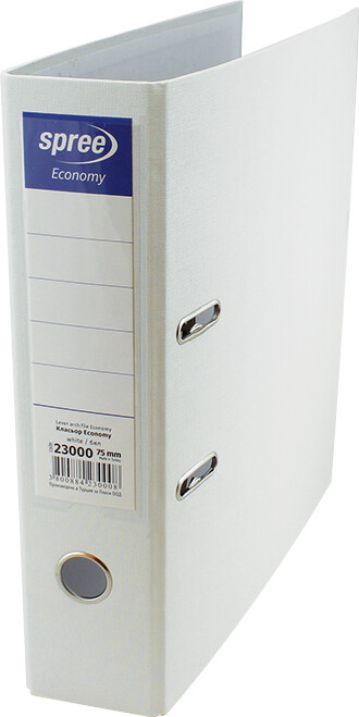 Brevordner - 75 Mm - Hvid - Spree