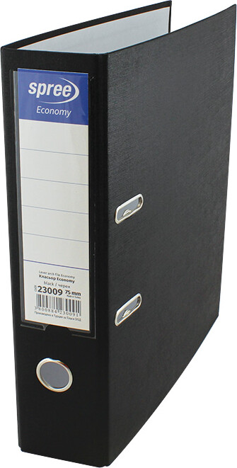 Brevordner - 75 Mm - Sort - Spree