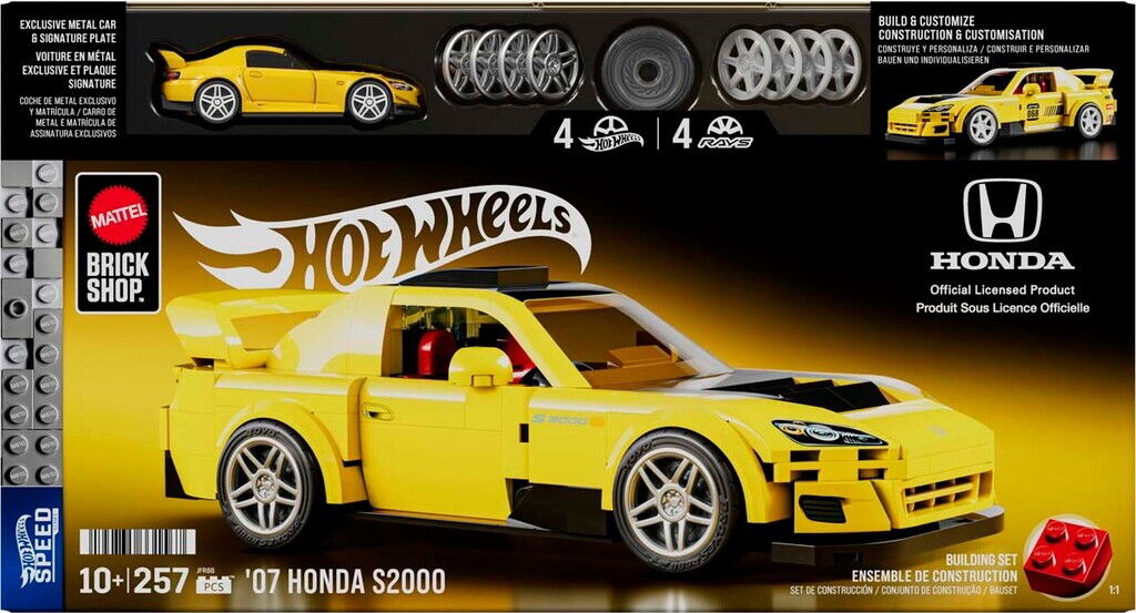 Hot Wheels Brick Shop Sæt - Speed Series - '07 Honda S2000 - 257