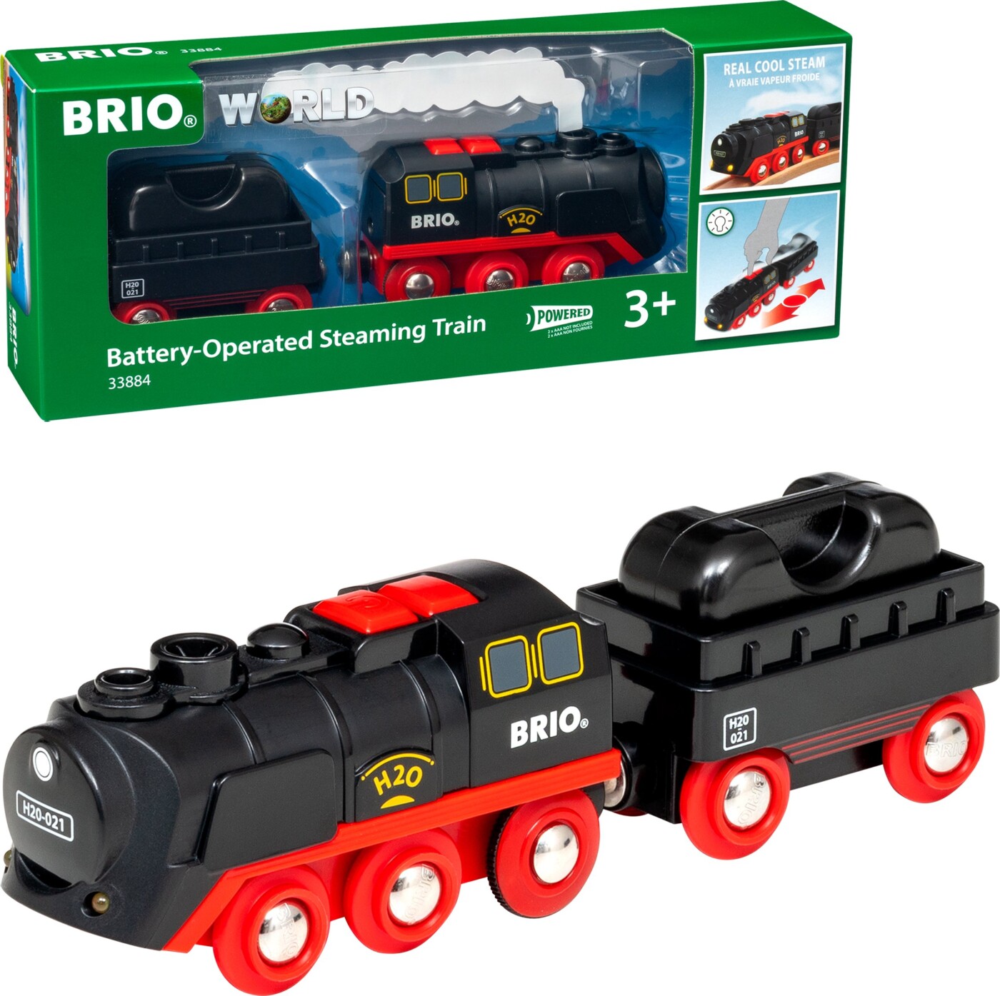 Billede af Brio World - Batteridrevet Tog Med Damp Effekter - 33884 hos Gucca.dk