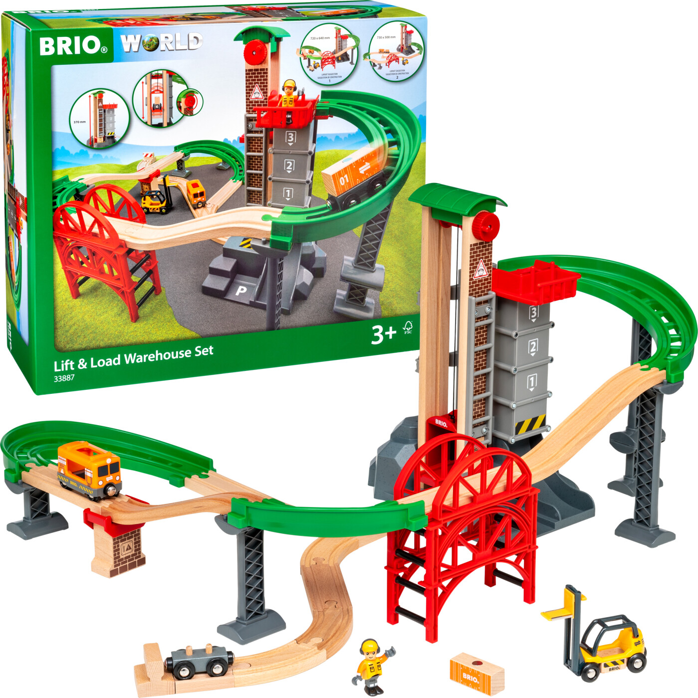 Brio World Tog - Løft Og Læs Med Lagerbygning - 33887