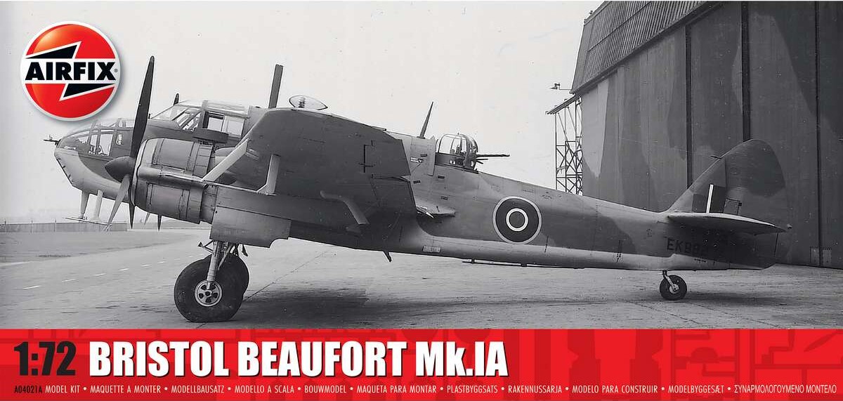 Airfix - Bristol Beaufort Mk.ia Modelfly Byggesæt - 1:72 - A04021a