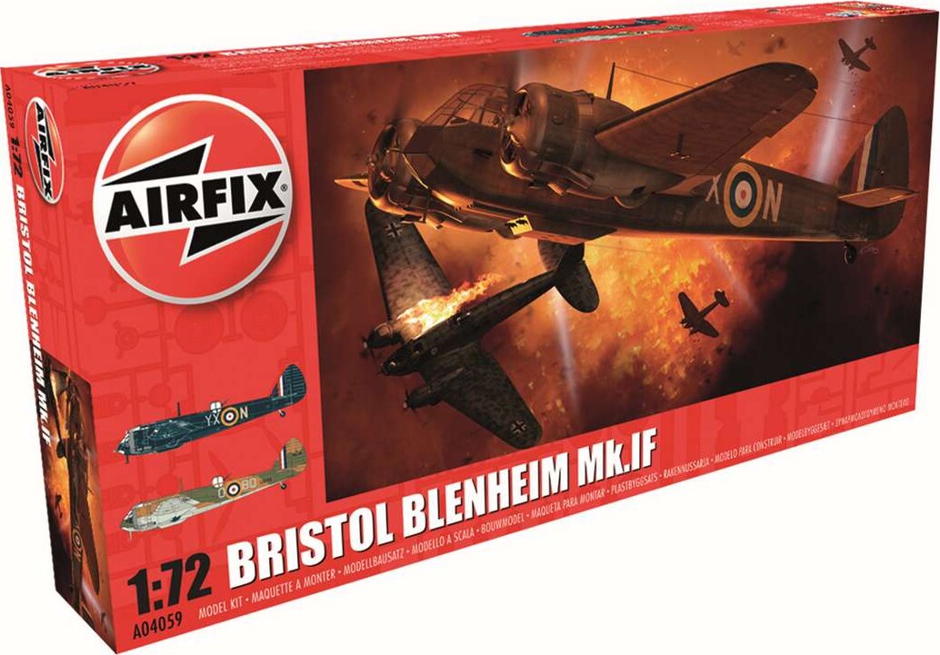 Airfix - Bristol Blenheim Mk.if Modelfly Byggesæt - 1:72 - A04059