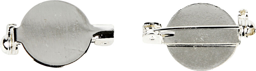 Brochenål - ø 20 Mm - Forsølvet - 5 Stk. billede