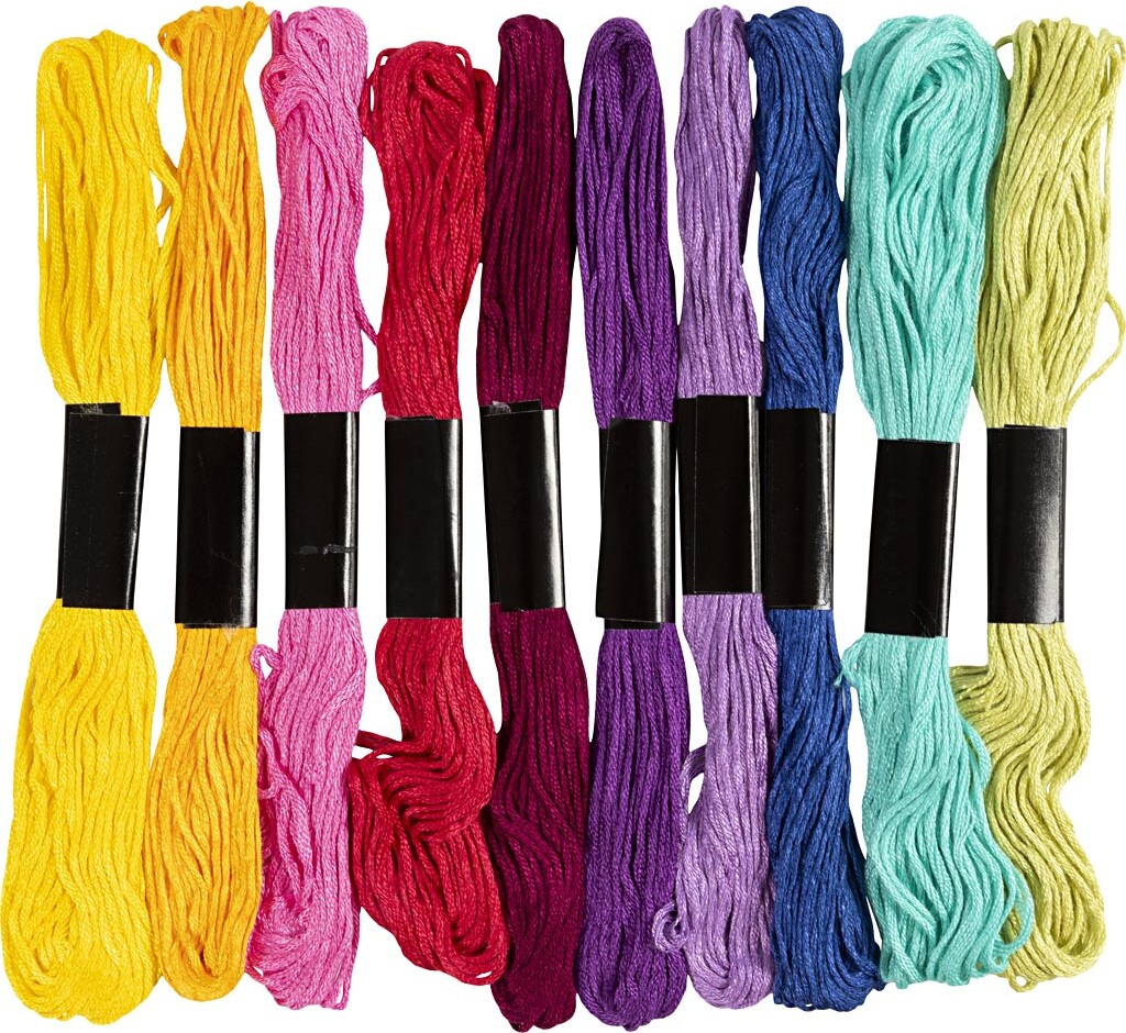 Broderigarn - Tykkelse 1 Mm - Colorful - 10x8 M