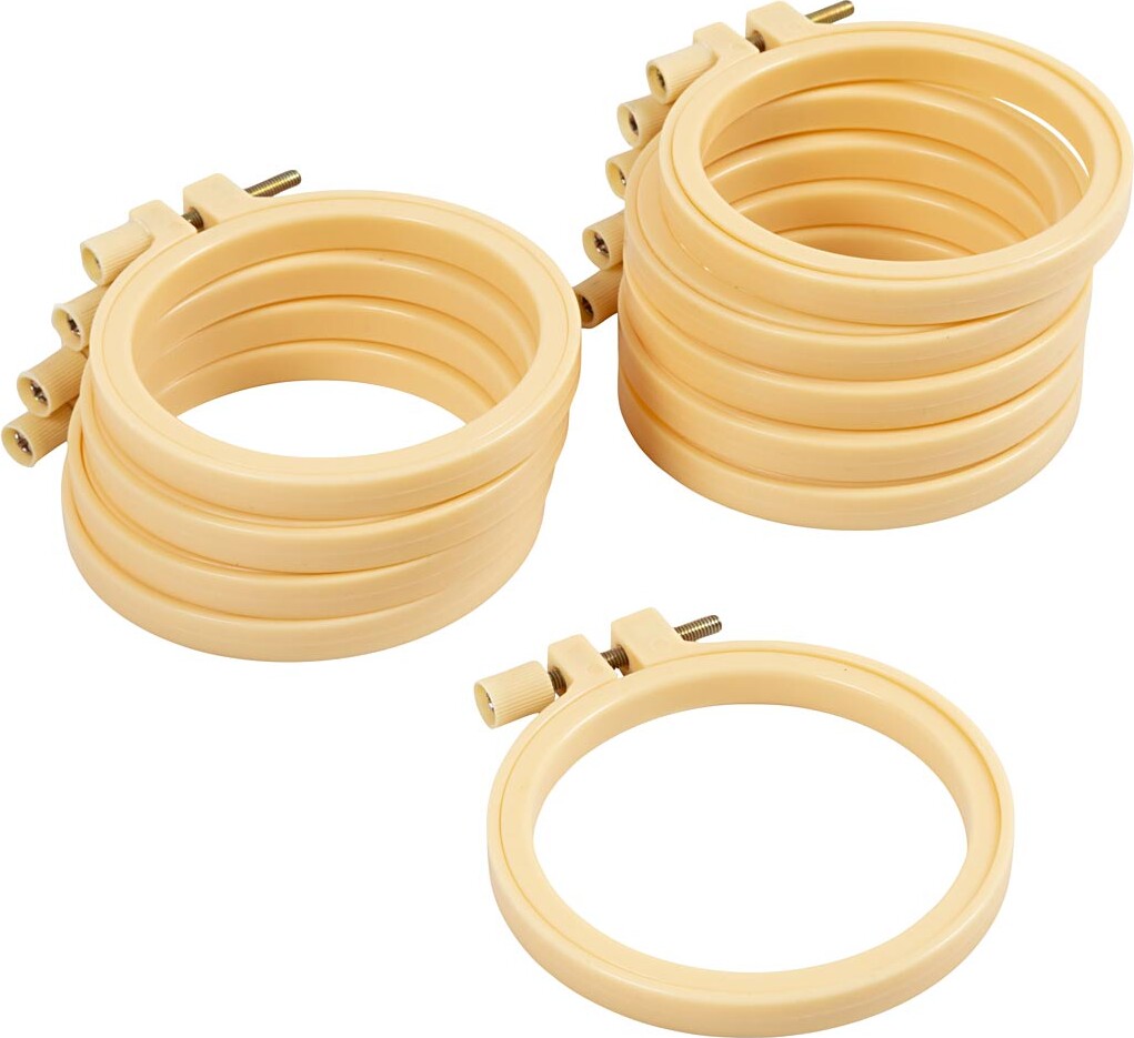 Broderiramme - Rund - ø 9,5 Cm - 10stk. billede