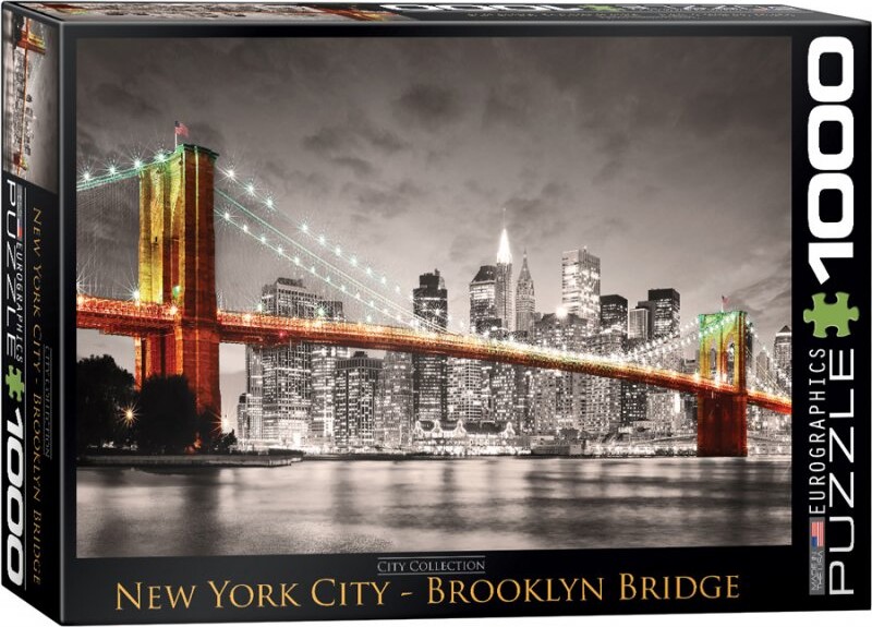 Se Puslespil Med 1000 Brikker - New York Brooklyn Bridge hos Gucca.dk