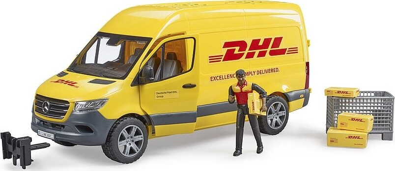 Billede af Bruder - Dhl Transporter Med Figur - 2671 hos Gucca.dk