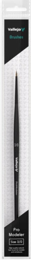 Pro Modeler Brush - Størrelse 3/0 - Natural Hair Brush - Vallejo