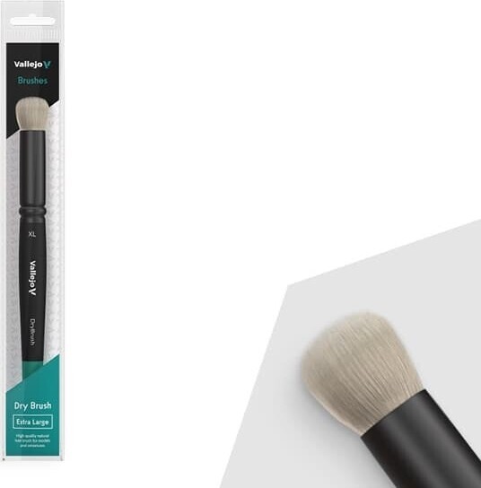Vallejo - Drybrush - Rund Pensel - Naturlige Hår - X-large