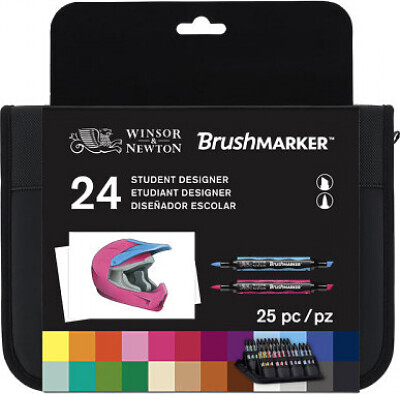 Winsor & Newton - Brushmarker Tusser Sæt - 24 Farver