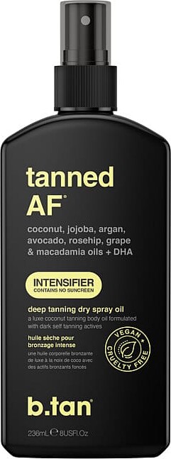 B.tan - Tanned Af Intensifier Deep Tanning Dry Spray Oil - 236 Ml