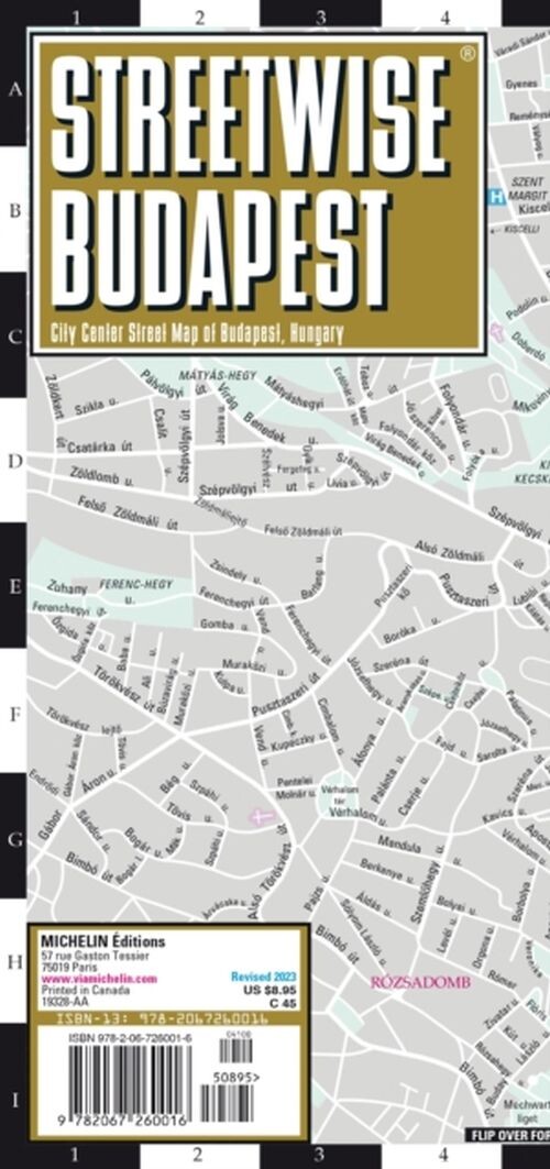 Michelin Kort - Budapest Streetwise Map (laminated) - English book