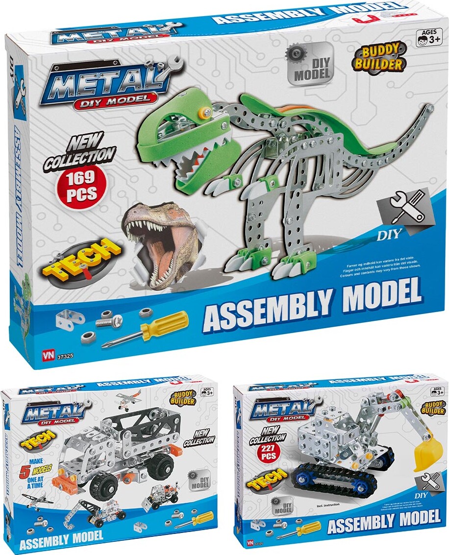 Buddy Builder Stort Metal Byggesæt - Assorteret