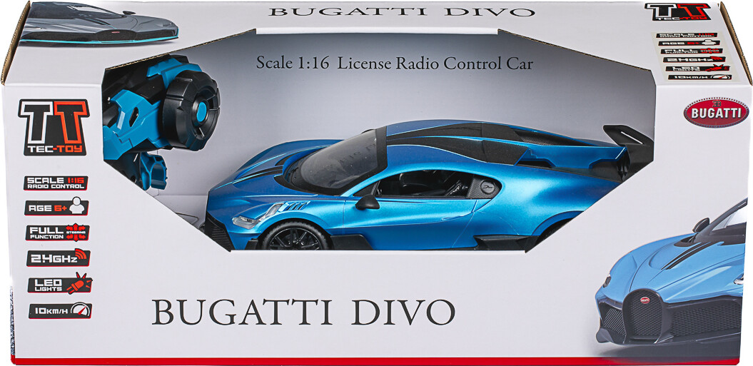 Bugatti Divo R/c 1:16, 2,4ghz, Blue - Tec-toy