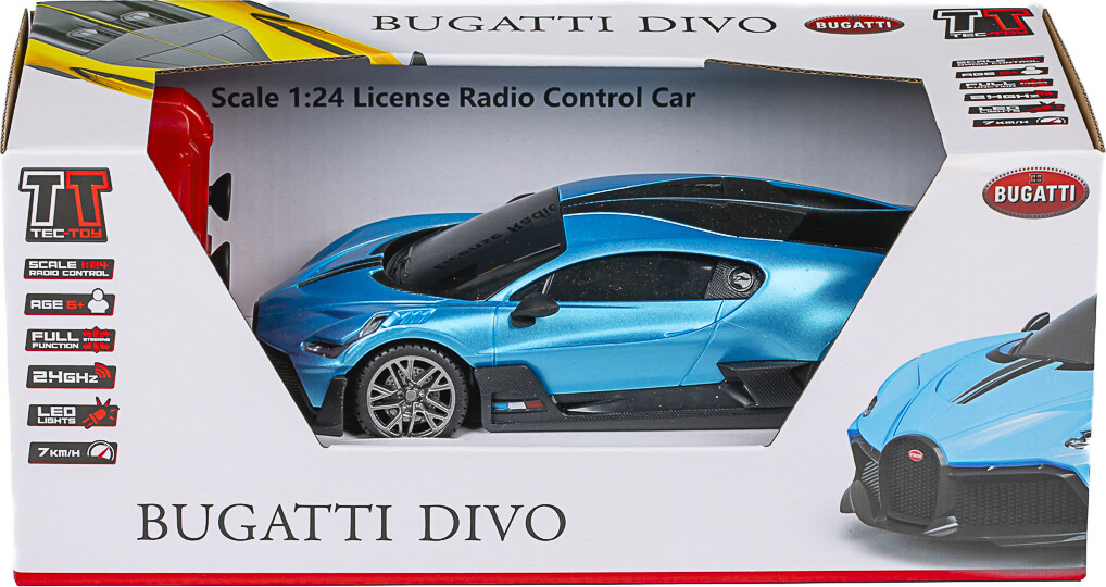 Bugatti Divo R/c 1:24 2,4ghz, Blue - Tec-toy