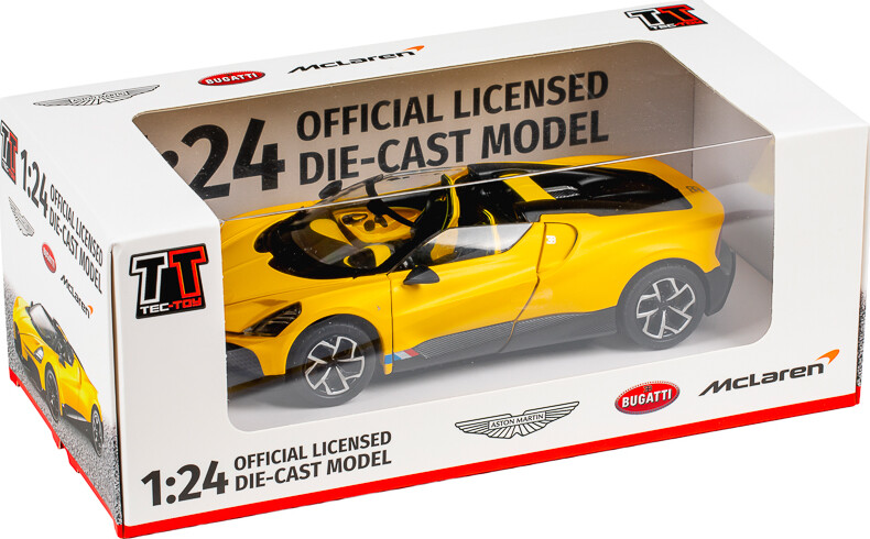 Tec-toy - Bugatti Mistral Die-cast Model Bil - 1:24 - Gul