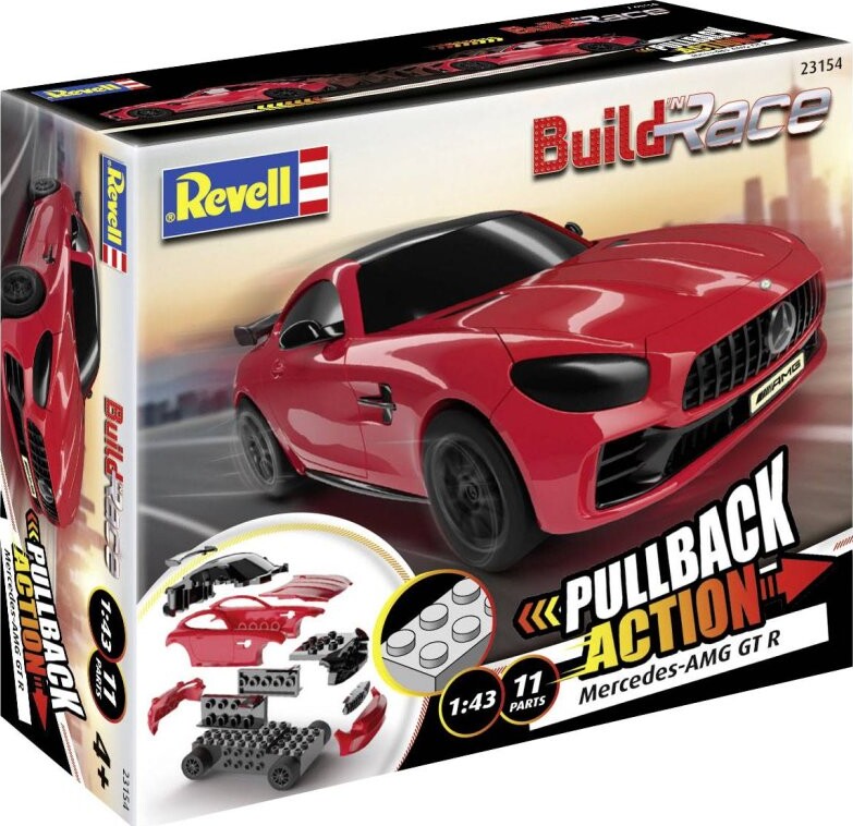 Se Revell - Mercedes Amg Gt Bil - Pullback Action - Build 'n Race - Rød - 23154 hos Gucca.dk