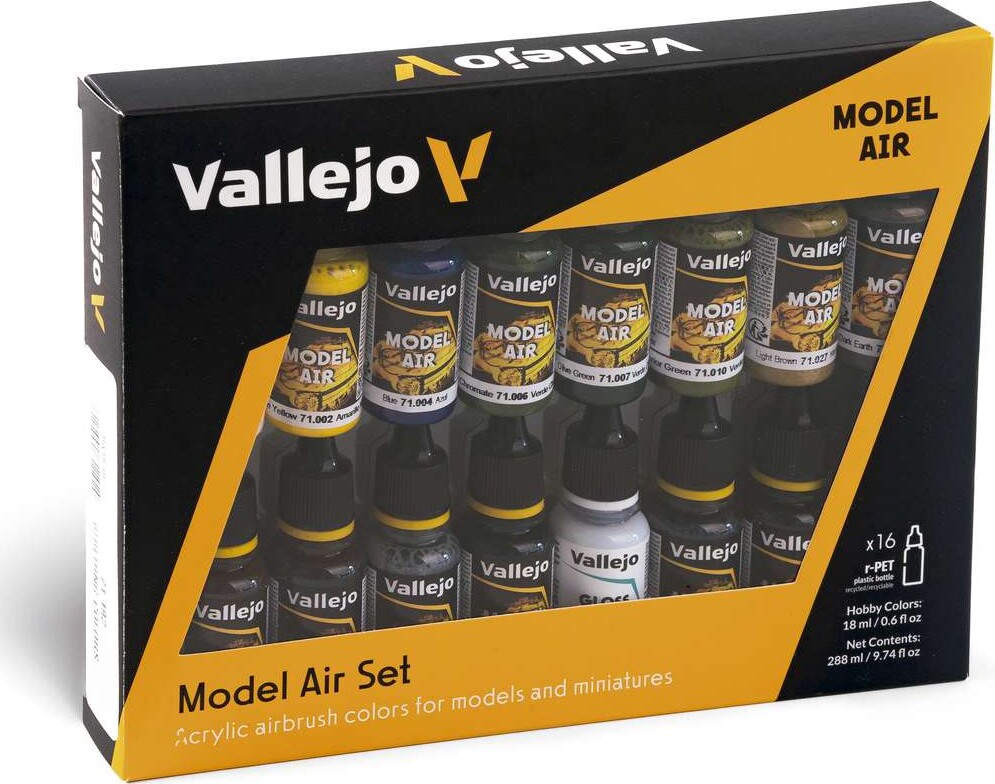 Vallejo - Model Air Maling Sæt - Buildings - 16x17 Ml