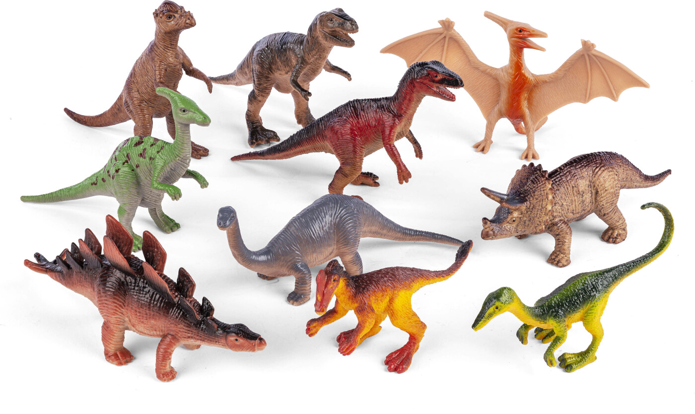 Legetøjs Dinosaur Figurer – Bull – 10 Stk