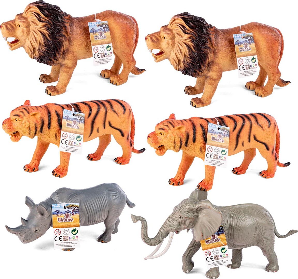 Bull Vilde Dyr 30 Cm - Assorteret