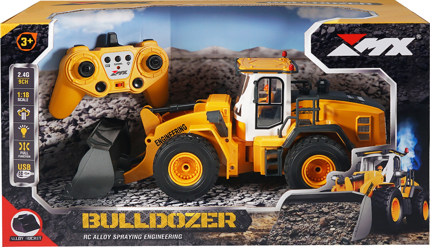Mx Z6828a - Rc Fjernstyret Bulldozer - 2,4 Ghz - 9 Kanaler
