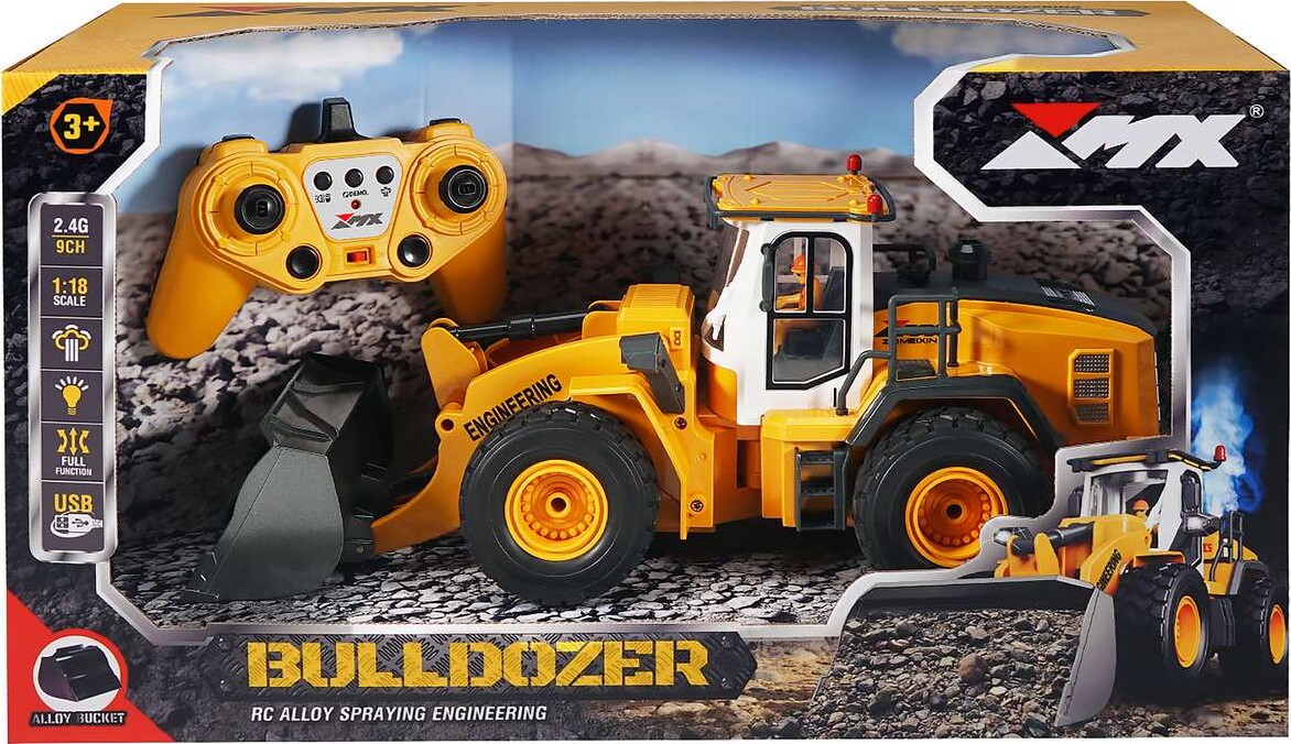 Mx Z6828a - Rc Fjernstyret Bulldozer - 2,4 Ghz - 9 Kanaler