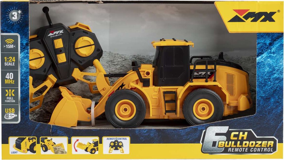 Bulldozer R/c 1:24 2,4ghz, 3,7v 500mah, 6 Channels - Z6810a - Mx