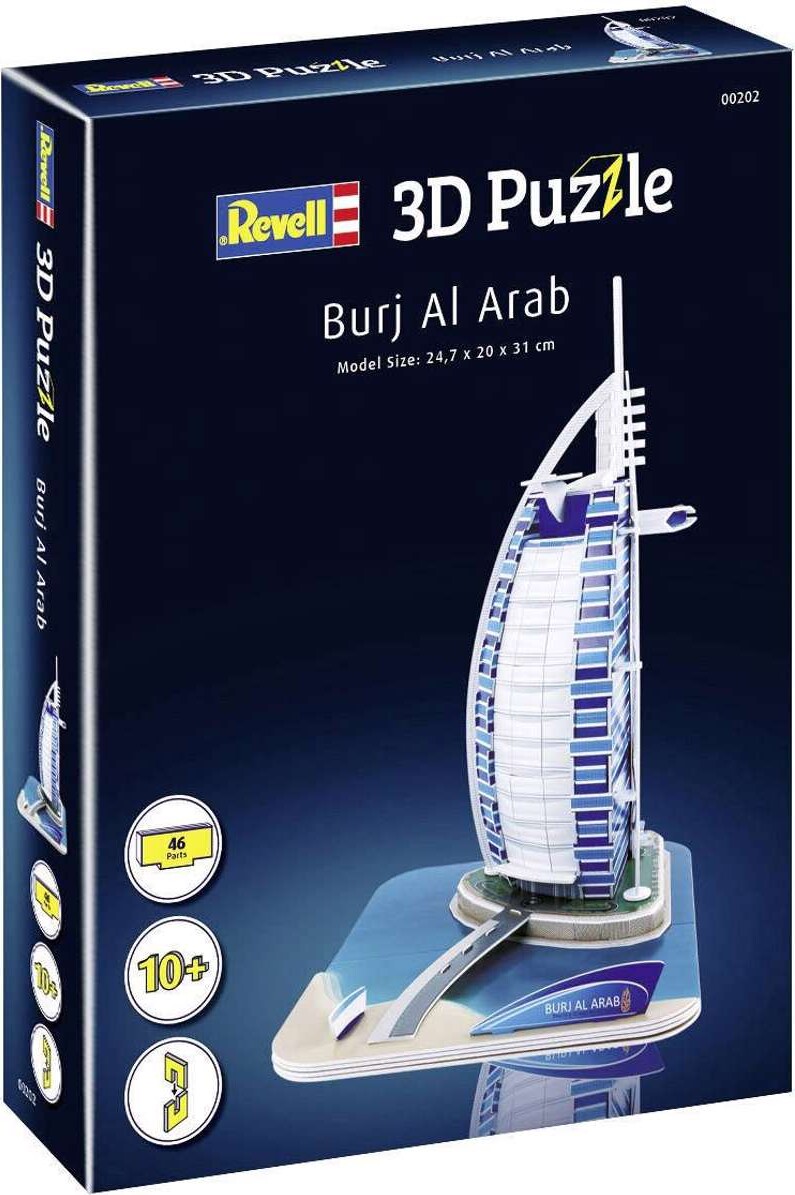 Revell 3d Puzzle - Burj Al Arab - 46 Brikker - 31 Cm