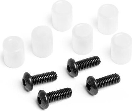 Bushing/screw Set For Aluminium Adustable Upperarm - Hp87164 - Hpi Racing