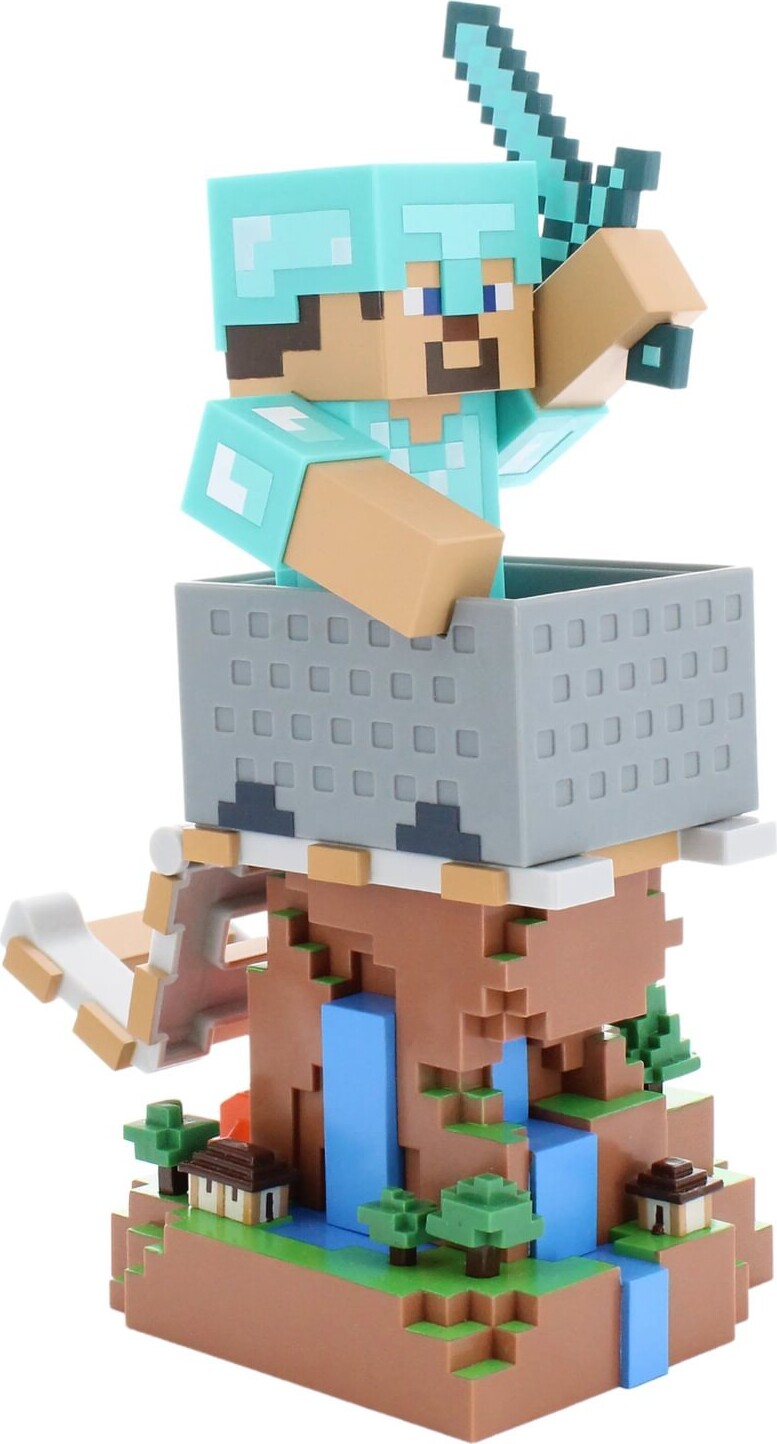 Cable Guys - Controller Holder - Minecraft Steve In Diamond Armour R.e.s.t