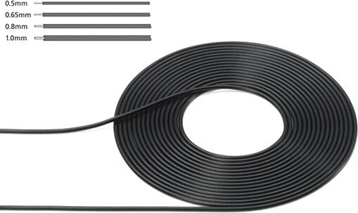 Tamiya - Cable - 0,5 Mm Outer Diameter - Kabel - Sort - 12675