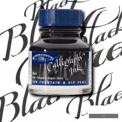 Winsor & Newton - Calligraphy Ink Blæk - Sort 30 Ml