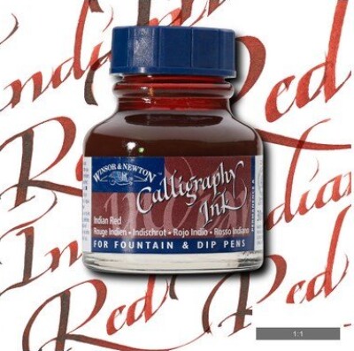 Winsor & Newton - Calligraphy Ink - Blæk - Indian Red 30 Ml