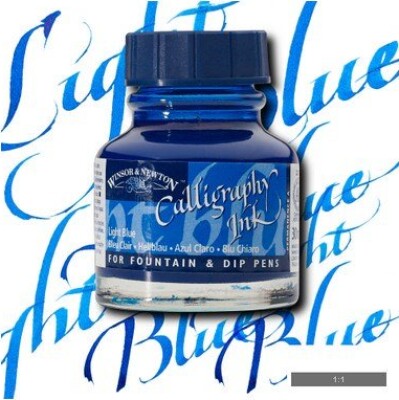 Winsor & Newton - Calligraphy Ink - Blæk - Light Blue 30 Ml