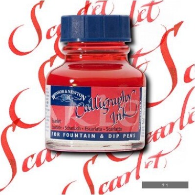 Winsor & Newton - Calligraphy Ink - Blæk - Scarlet 30 Ml