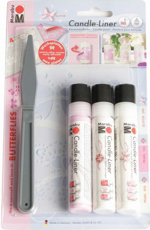 Marabu - Candle Liner - Sommerfugle - Inkl. 3 Farver