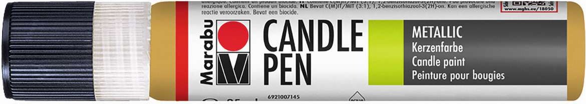 Marabu - Candle Pen - Maling Til Stearinlys - Metallic Guld - 25 Ml