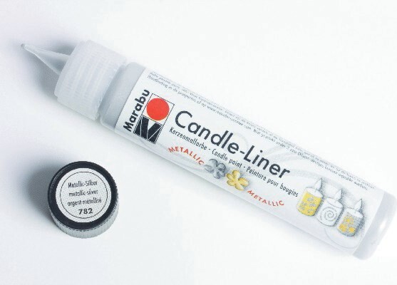 Se Candle Liner Metallic Sølv 25ml - 18050009782 - Marabu hos Gucca.dk