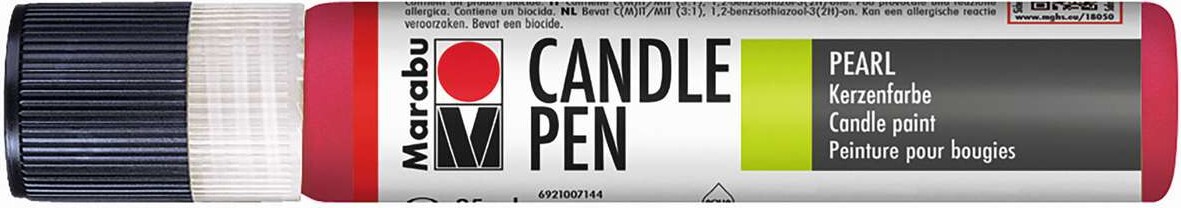 Marabu - Candle Pen - Maling Til Stearinlys - Rød - 25 Ml