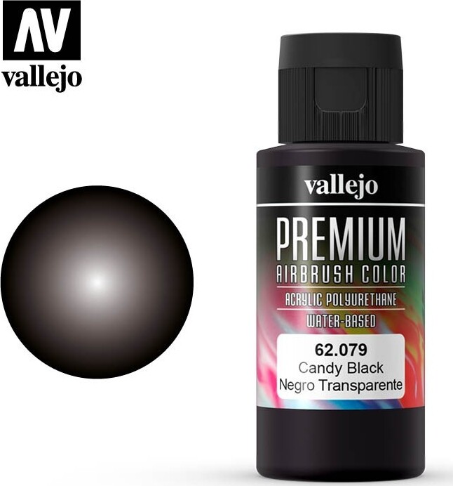 Vallejo - Premium Airbrush Maling - Candy Black 60 Ml