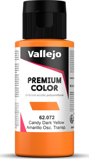 Vallejo - Premium Airbrush Maling - Candy Dark Yellow 60 Ml