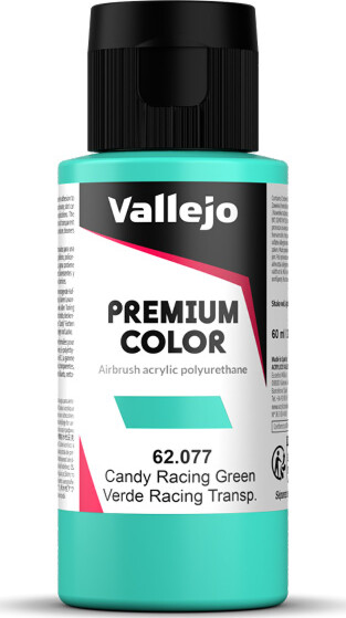 Vallejo - Premium Airbrush Maling - Candy Racing Green 60 Ml